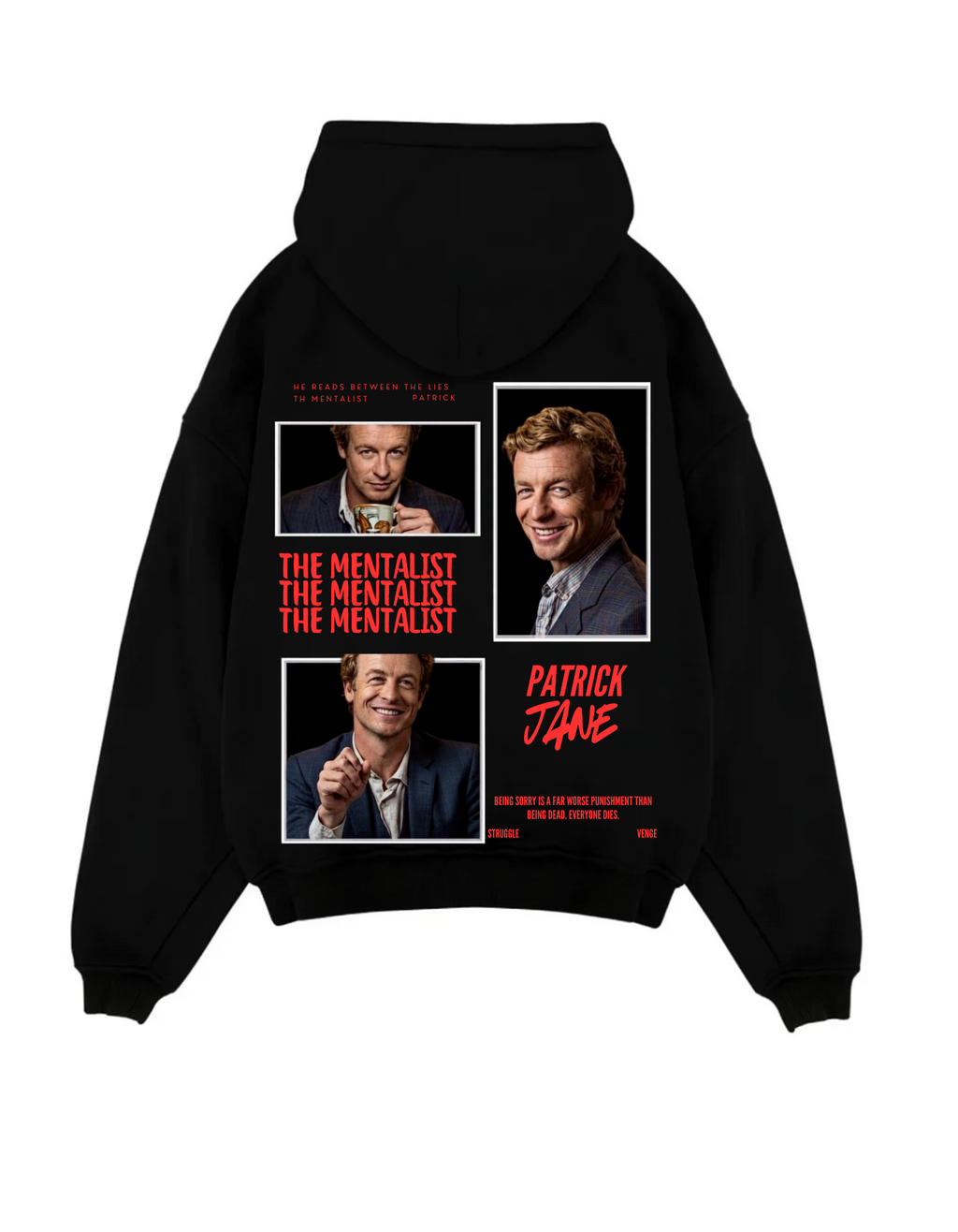 Mentalist  streetwear  Oversized hoodie