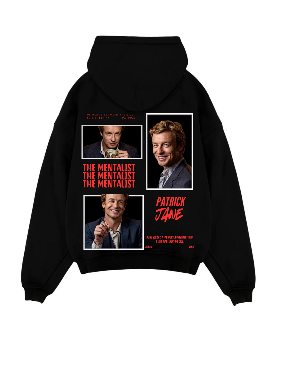Mentalist  streetwear  Oversized hoodie
