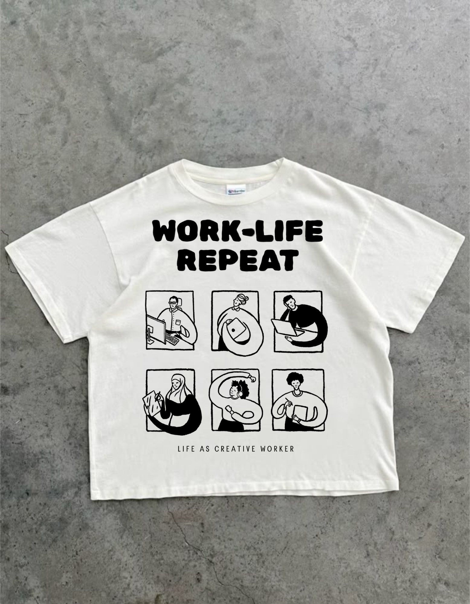 Work. Life. Repeat – Oversized T-Shirt
