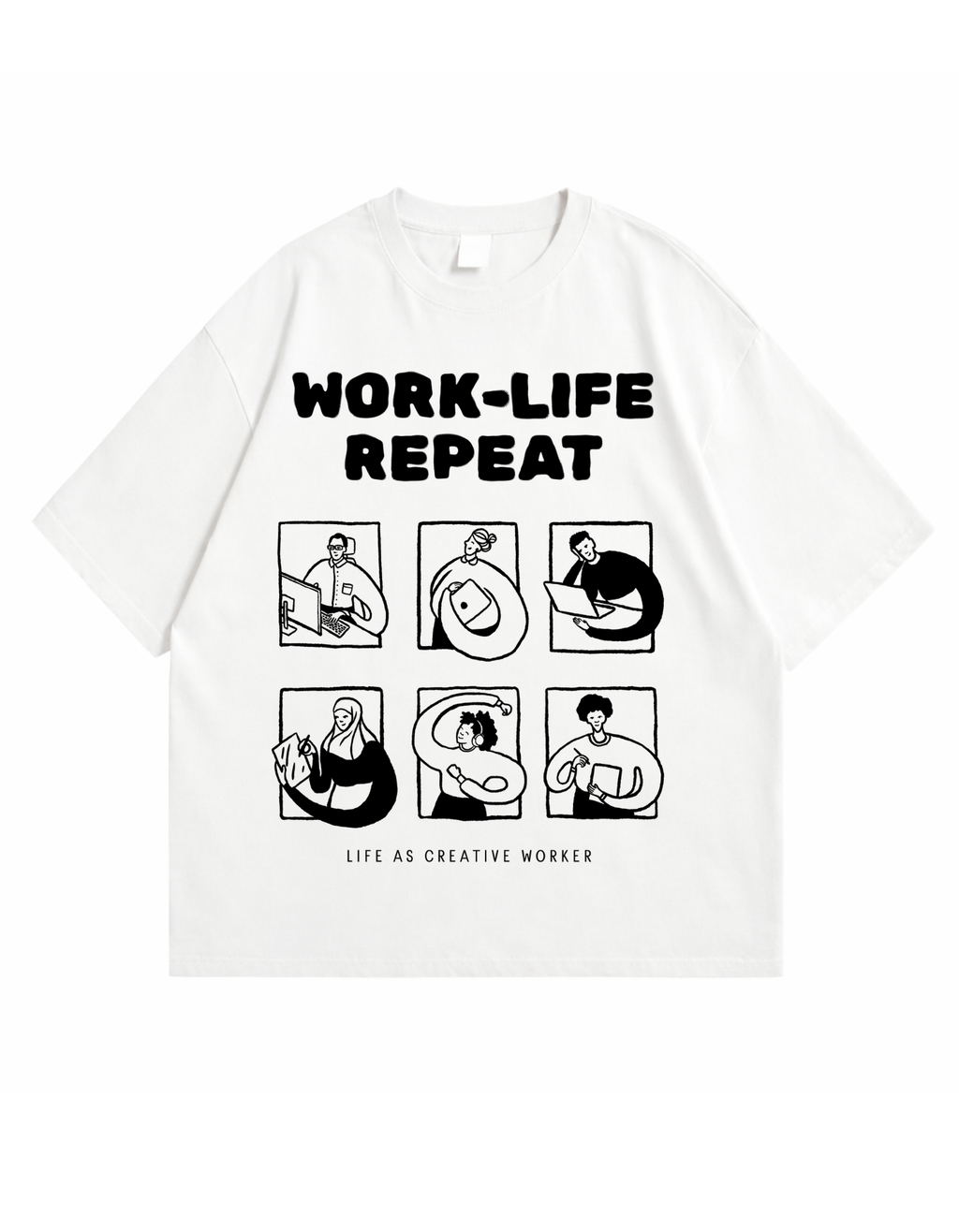Work. Life. Repeat – Oversized T-Shirt