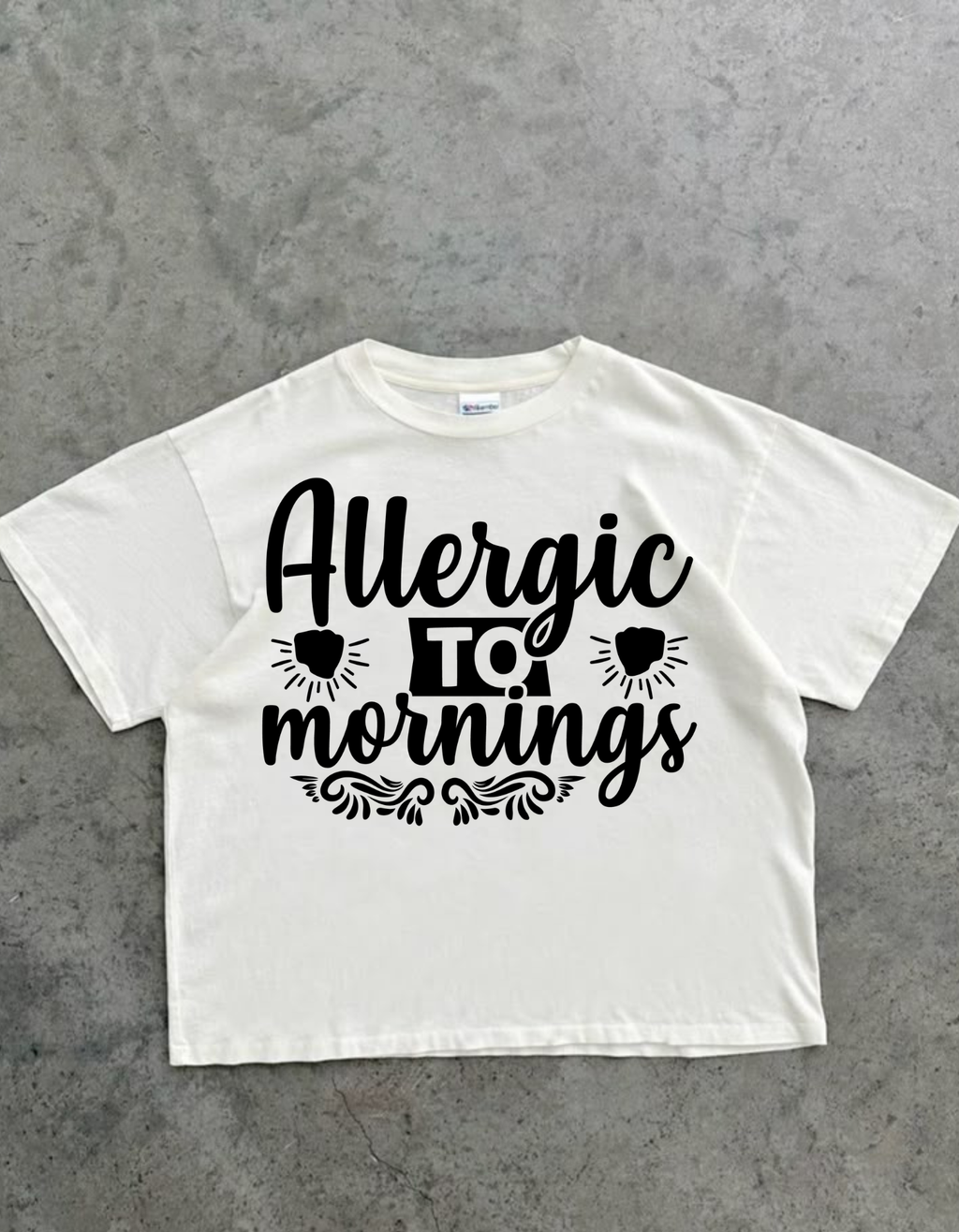 Allergic to Mornings  Oversized T-Shirt