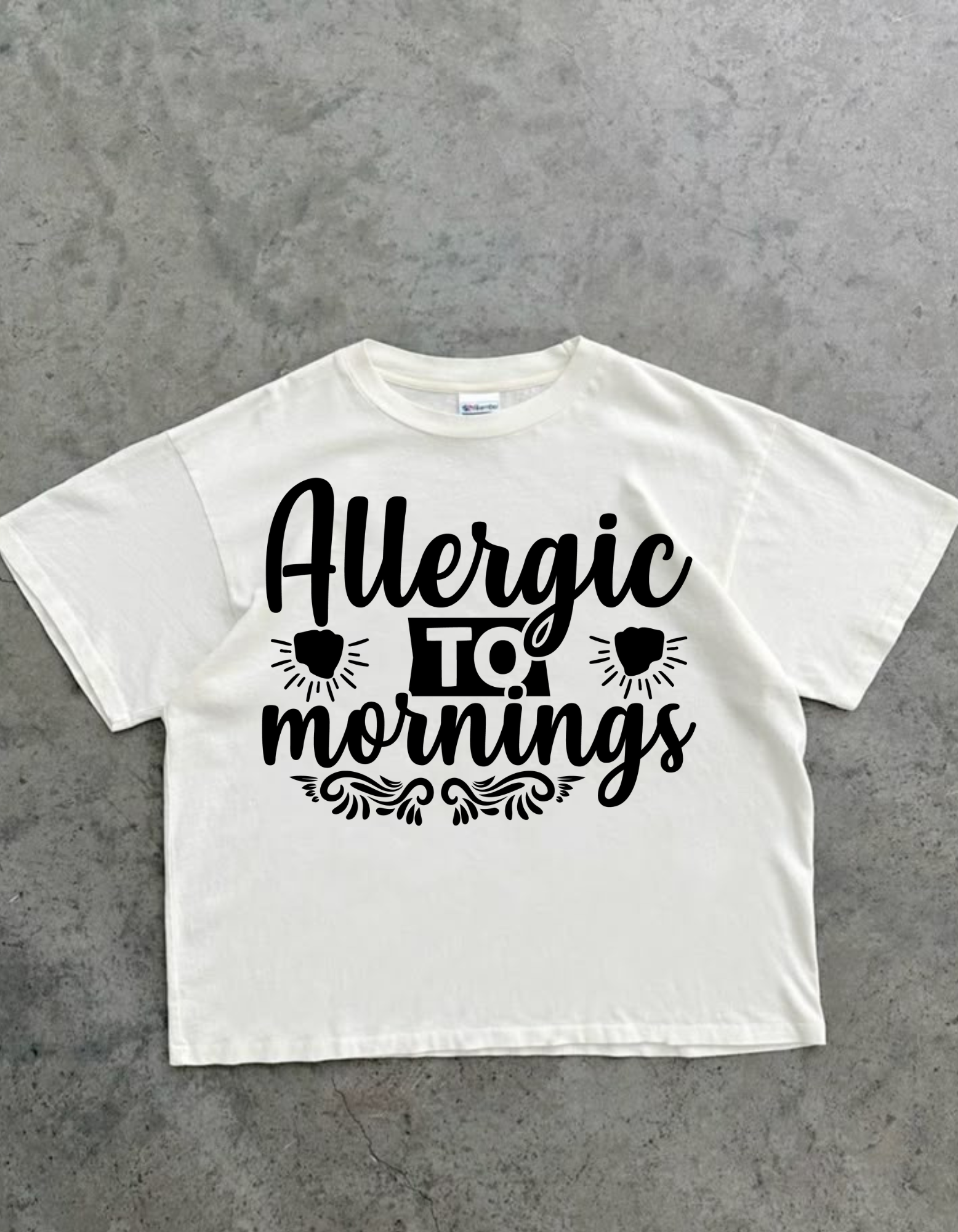 Allergic to Mornings  Oversized T-Shirt