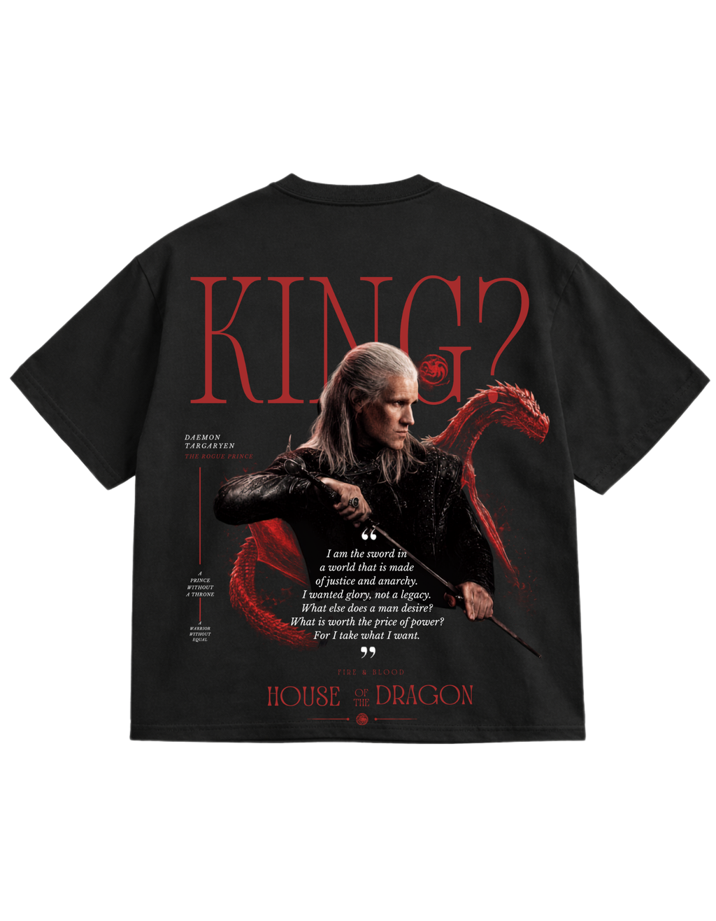 Daemon Targaryen Oversized T-Shirt